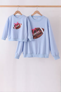 Football sequin mom&me top