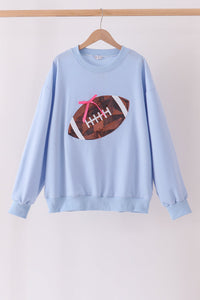 Football sequin mom&me top