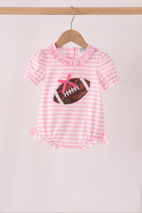 Football sequin stripe ruffle bubble