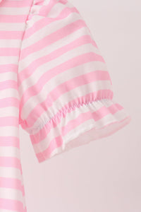 Football sequin stripe ruffle bubble