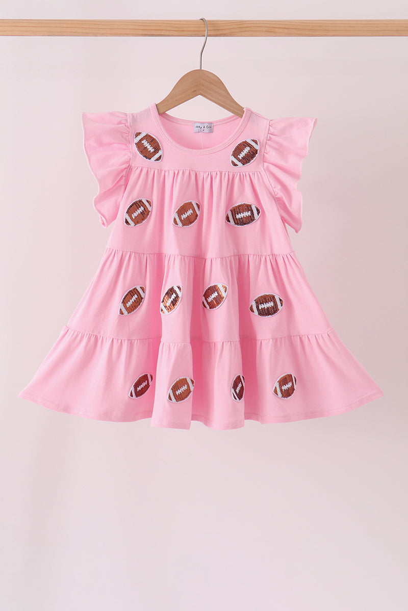 Football sequin tiered dress