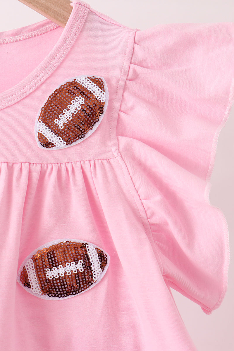 Football sequin tiered dress