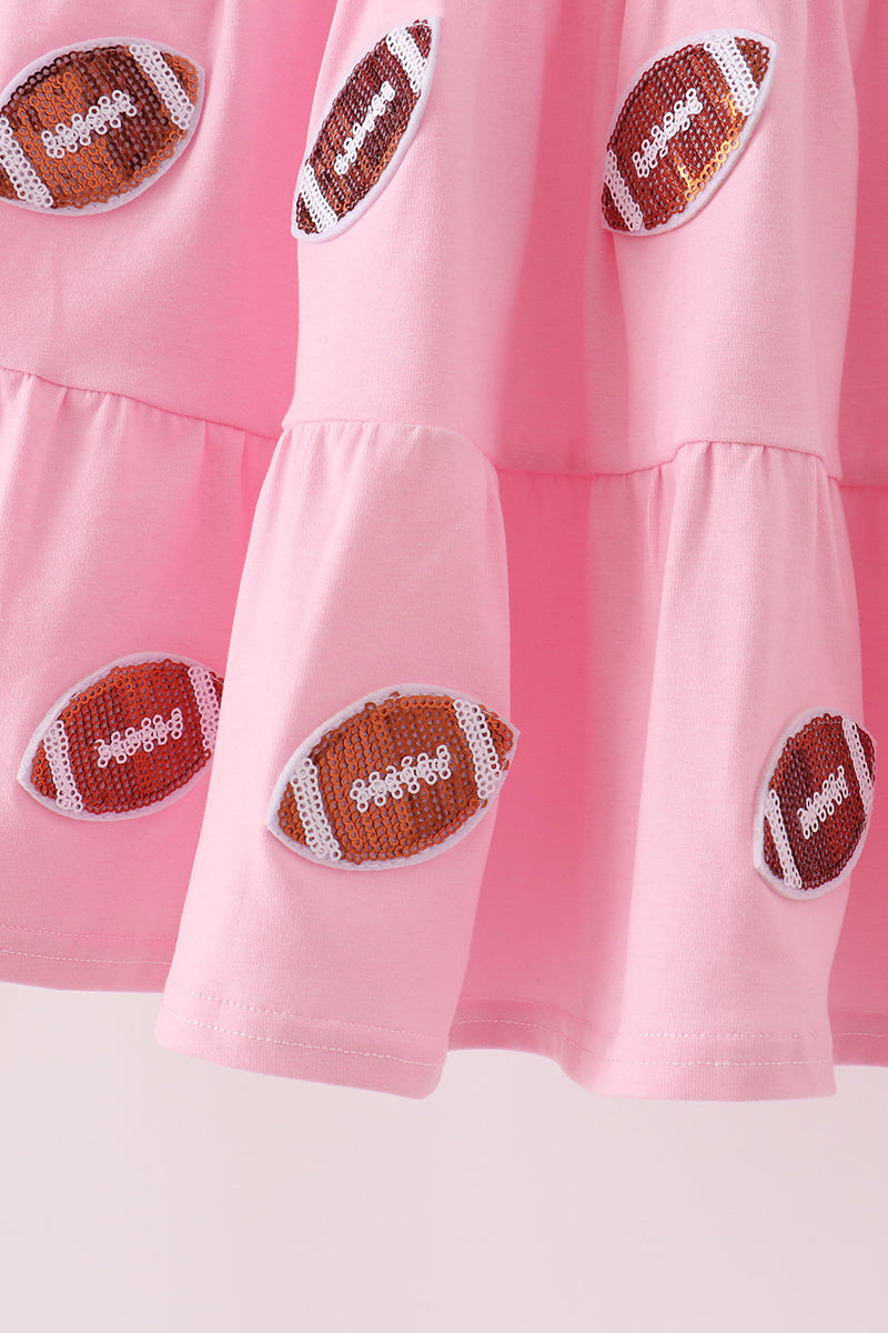 Football sequin tiered dress