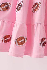 Football sequin tiered dress