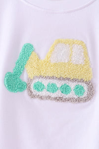 Excavator french knot stripe pants set