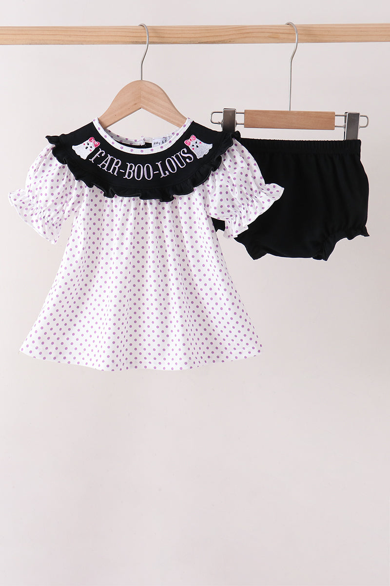 Ghost Embroidery Bloomer Set