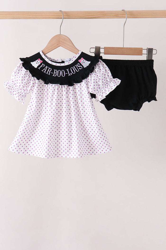 Ghost Embroidery Bloomer Set