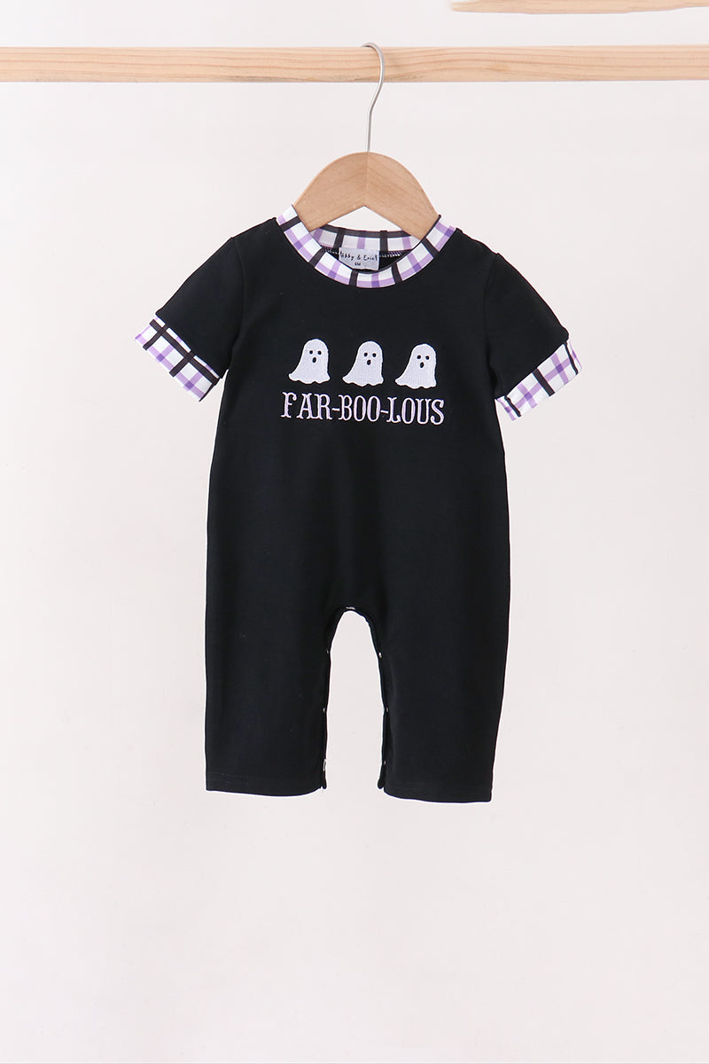 Ghost Embroidery Romper