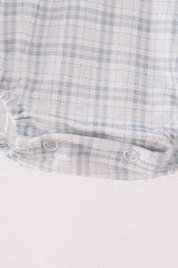 Teal pocket plaid bubble