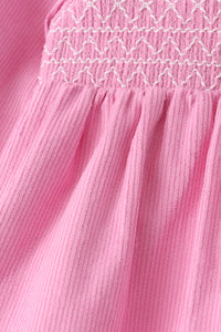 Corduroy lace smocked bloomer set