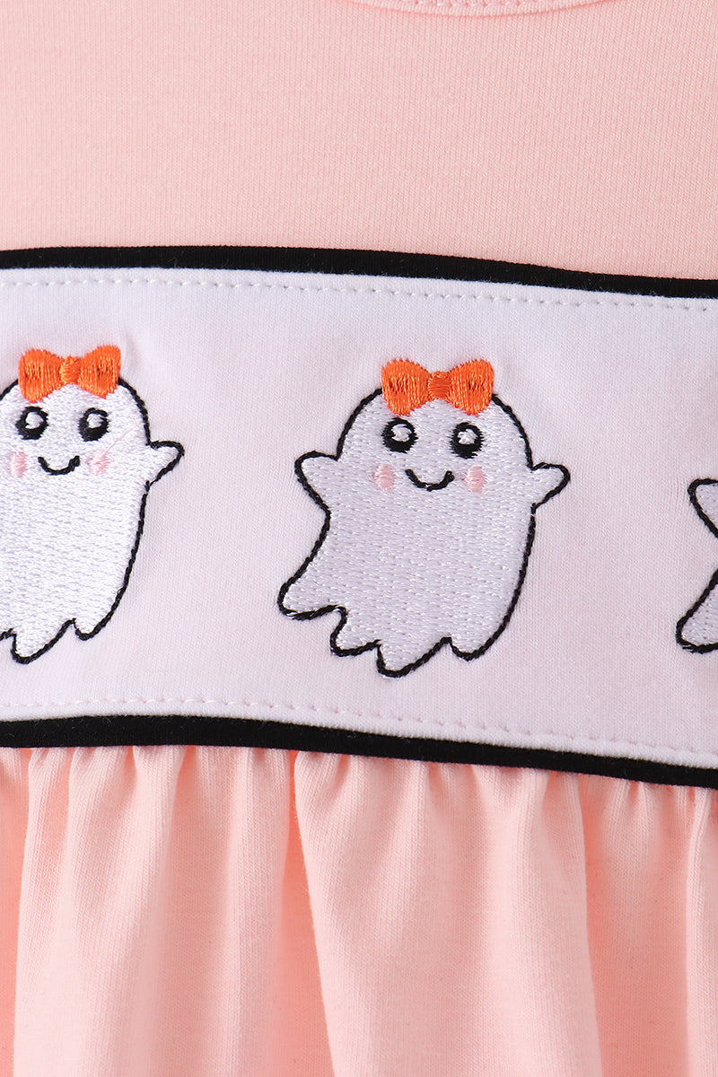 Ghost Embroidery Ruffle Bubble
