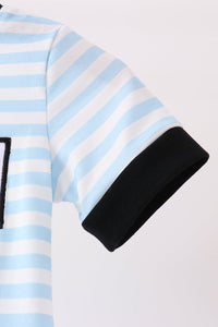 Ghost Embroidery Stripe Romper