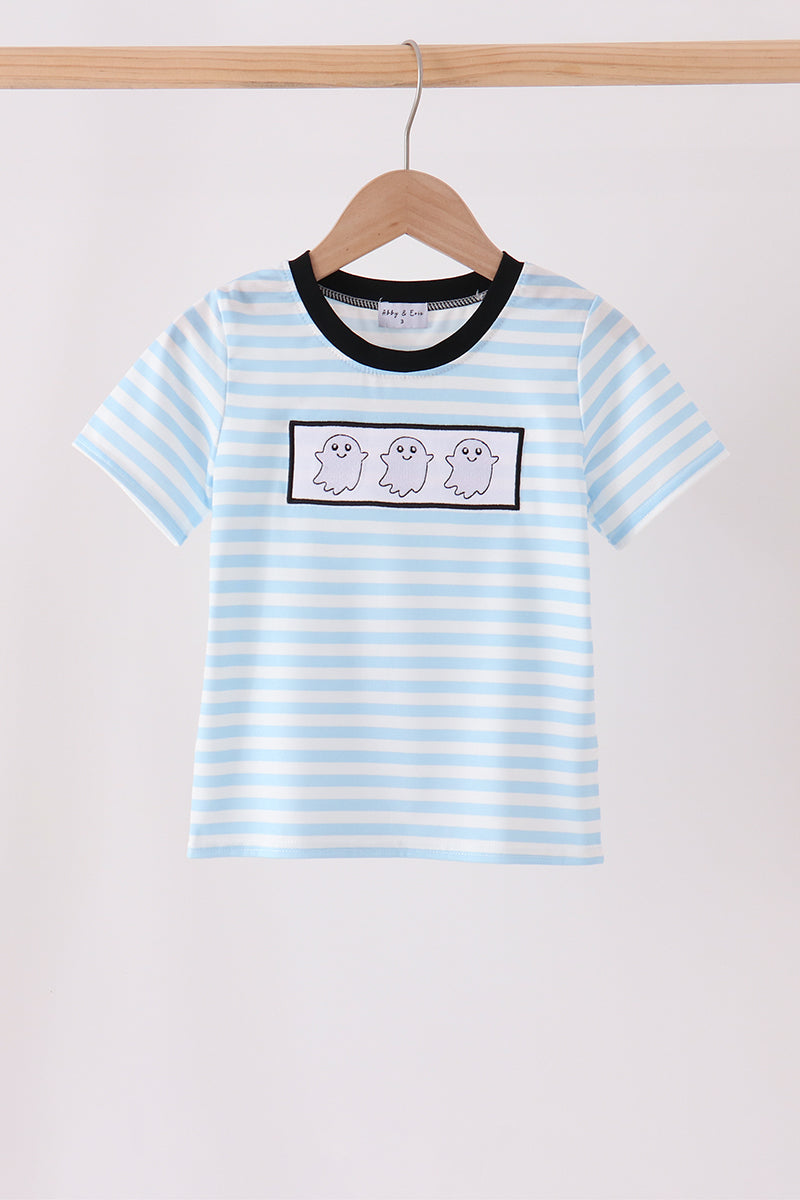 Ghost Embroidery Stripe Top