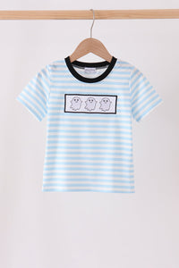 Ghost Embroidery Stripe Top