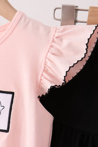 Ghost Embroidery Ruffle Skorts Set