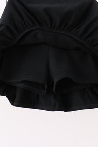 Ghost Embroidery Ruffle Skorts Set