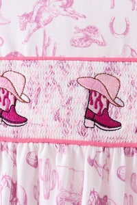 Cowboy boots Smocked Bloomer Set