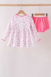 Cowboy boots Smocked Bloomer Set