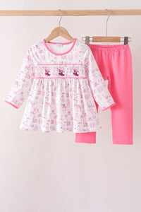 Cowboy boots Smocked Pants Set