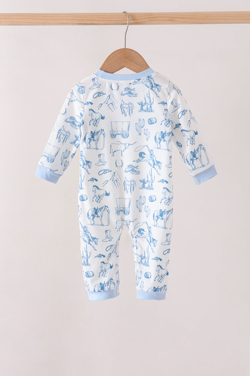 Cowboy Smocked Romper