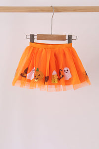 Pumpkin bat sequin tutu skirts