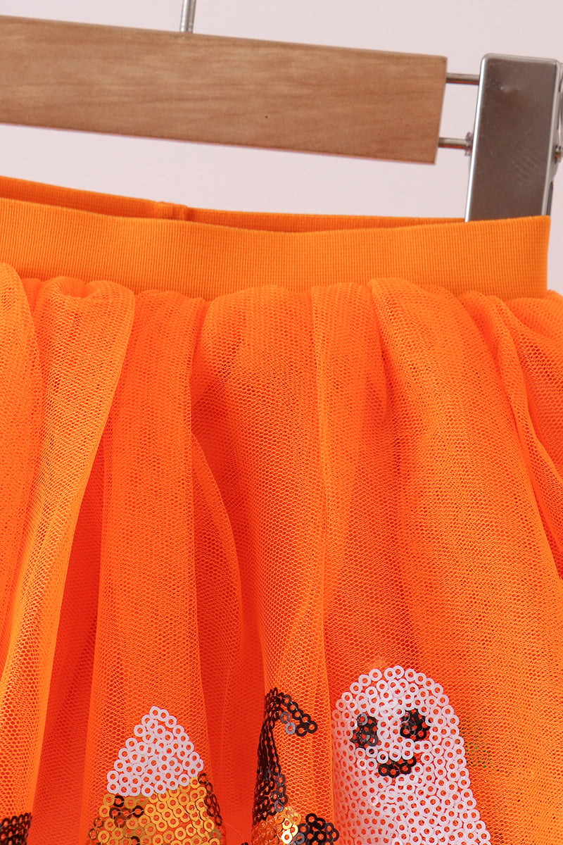Pumpkin bat sequin tutu skirts