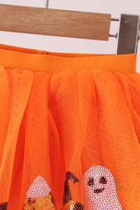 Pumpkin bat sequin tutu skirts