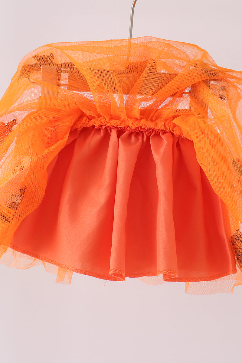 Pumpkin bat sequin tutu skirts