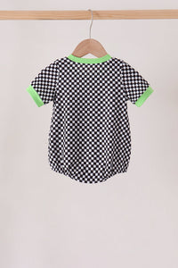 Car embroidery checkered bubble