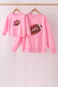Football sequin mom&me top