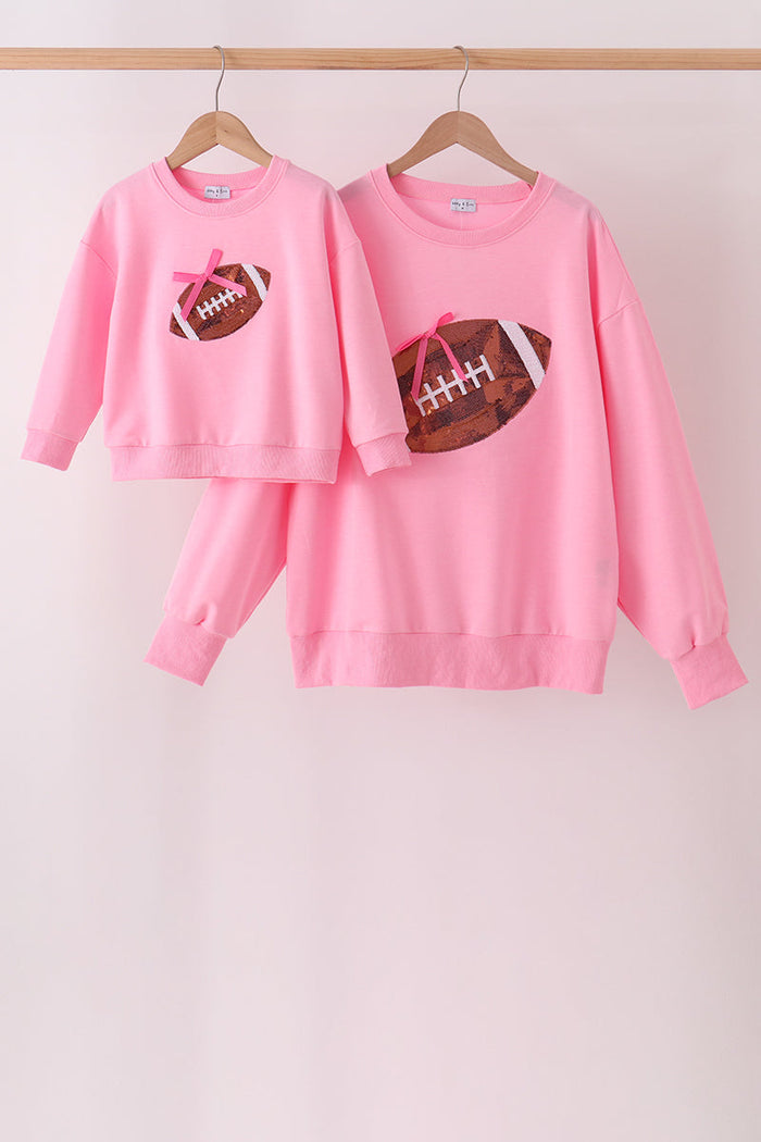 Football sequin mom&me top