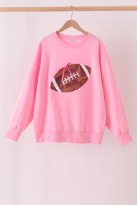 Football sequin mom&me top