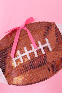 Football sequin mom&me top