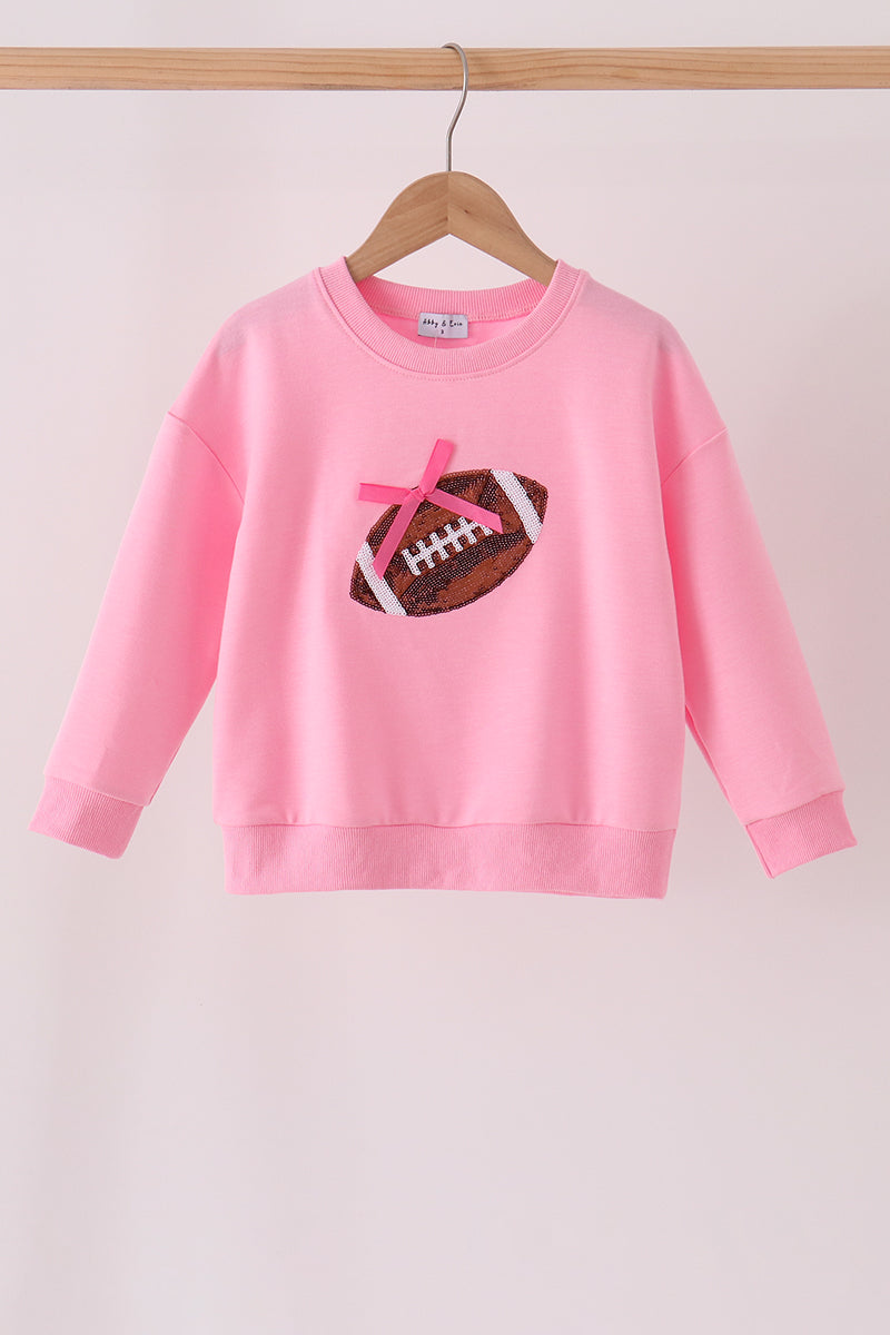 Football sequin mom&me top