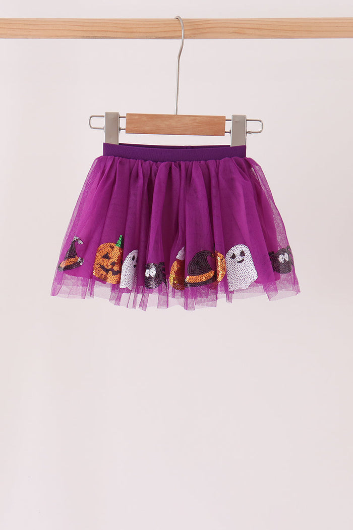 Pumpkin ghost sequin tutu skirts