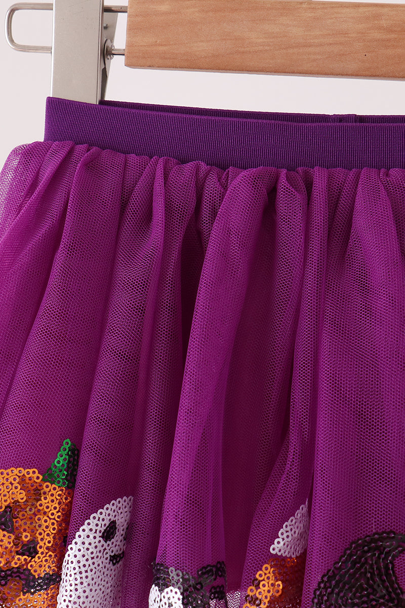 Pumpkin ghost sequin tutu skirts