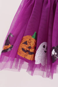 Pumpkin ghost sequin tutu skirts