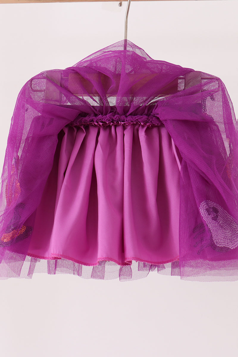 Pumpkin ghost sequin tutu skirts