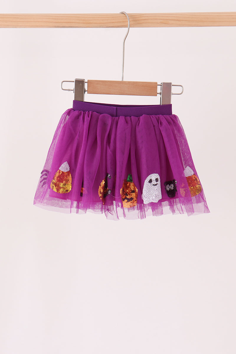 Pumpkin ghost sequin tutu skirts