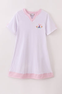 White Mermaid Embroidery Cover Up Mom & Me - Essential Southern Charm