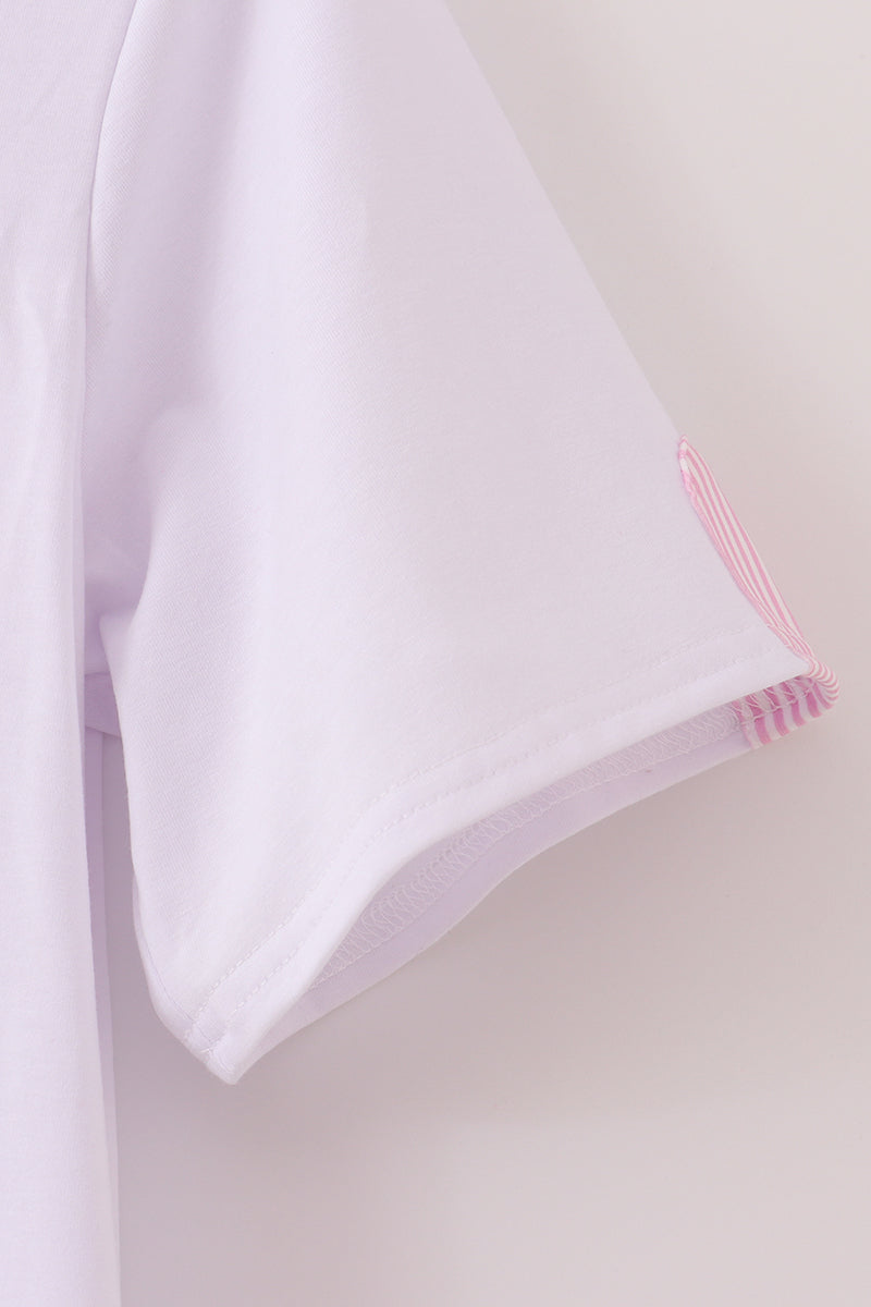 White Mermaid Embroidery Cover Up Mom & Me - Essential Southern Charm