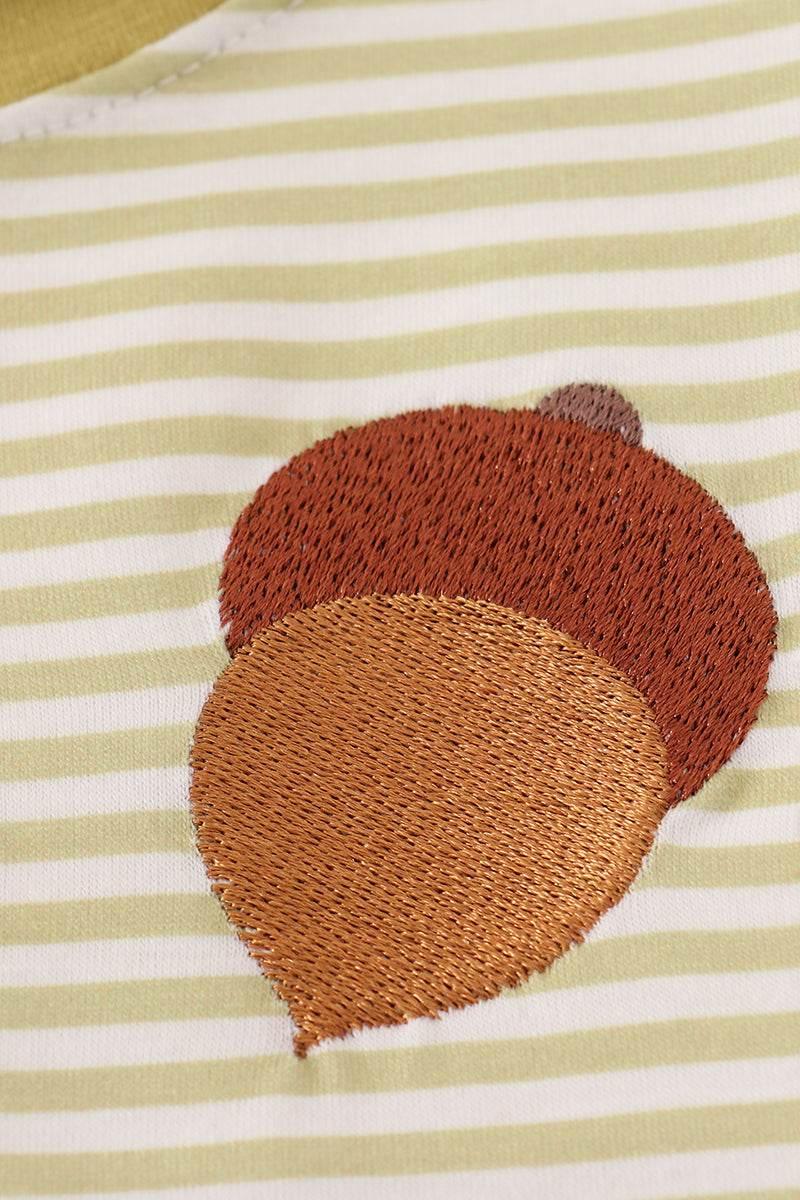 Acorn Embroidery Stripe Top - Essential Southern Charm