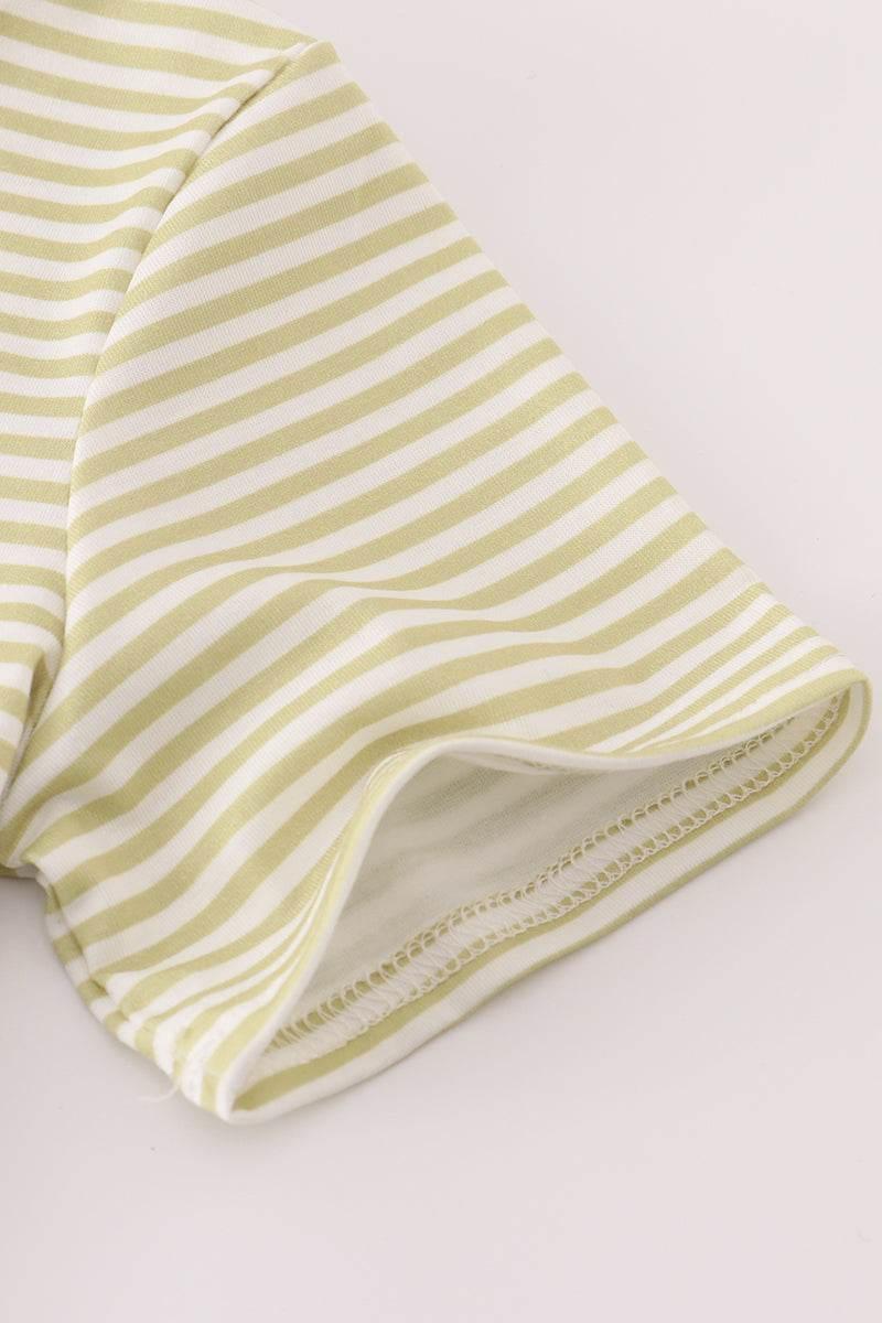 Acorn Embroidery Stripe Top - Essential Southern Charm