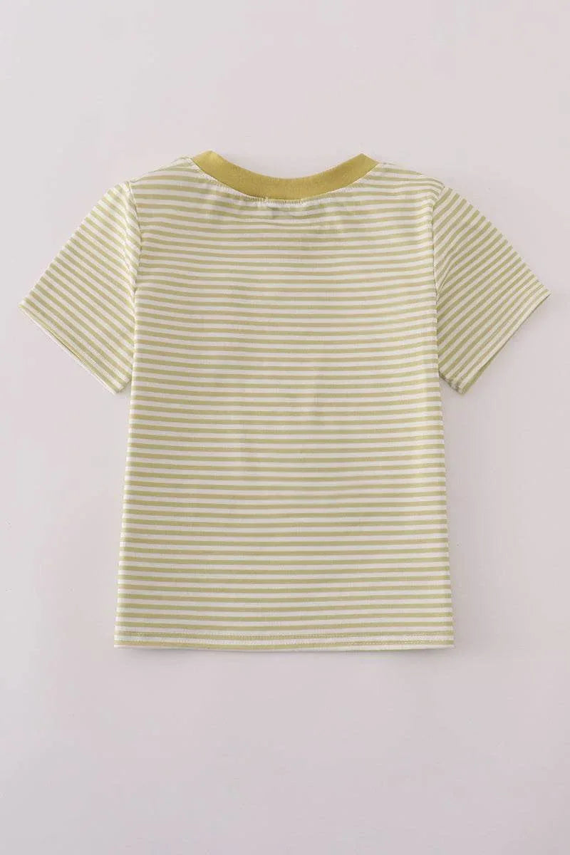 Acorn Embroidery Stripe Top - Essential Southern Charm