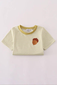 Acorn Embroidery Stripe Top - Essential Southern Charm