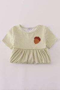 Acorn Embroidery Stripe Dress - Essential Southern Charm