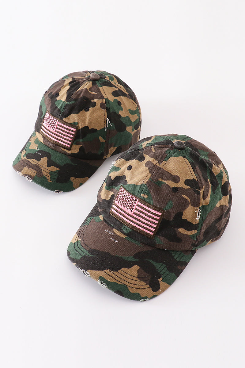 Camouflage Flag Vintage Baseball Cap Mom & Me - Essential Southern Charm