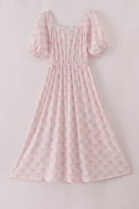 Pink Floral Print Mom Dress - Essential Southern Charm