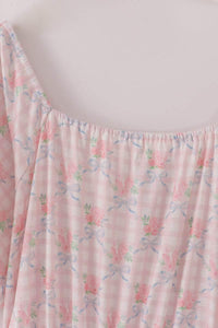 Pink Floral Print Mom Dress - Essential Southern Charm