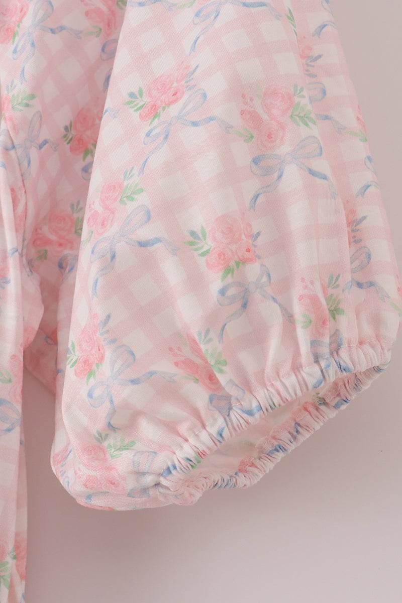 Pink Floral Print Mom Dress - Essential Southern Charm